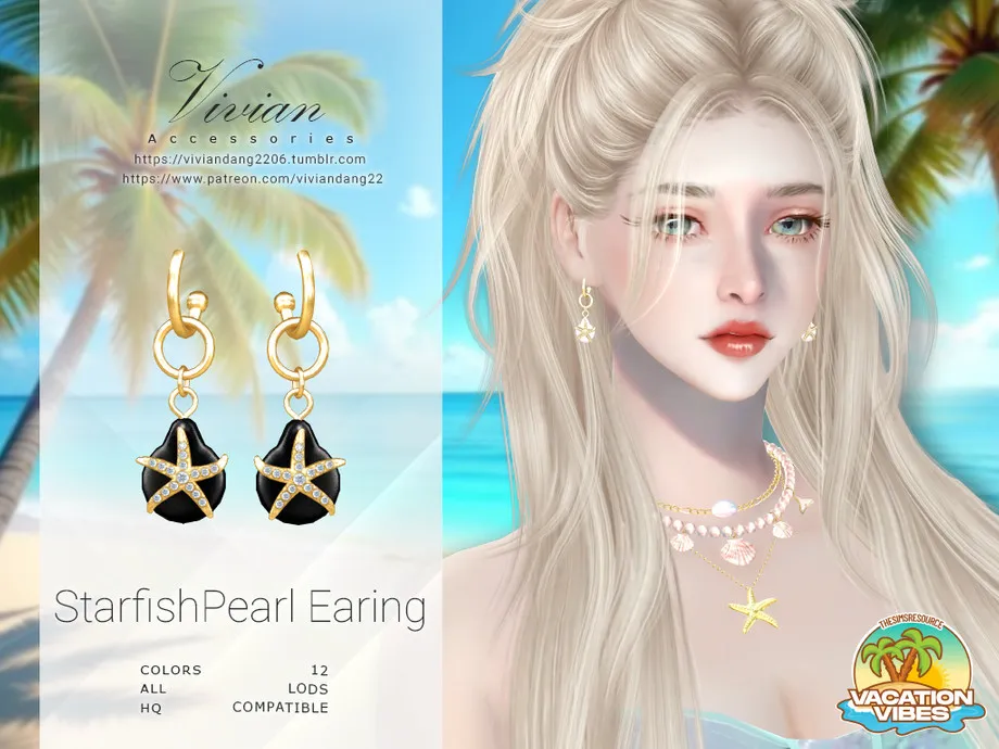 Starfish Pearl - Earing