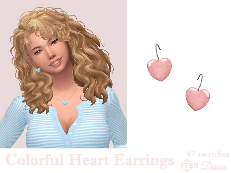 Colorful Heart Earrings
