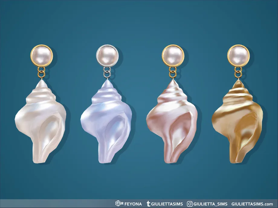 Vacation Vibes - Conch Shell Pearl Earrings