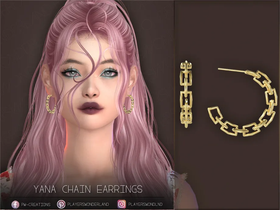 Yana Chain Hoop Earrings