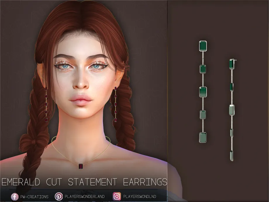 Emerald Cut Statement Earrings