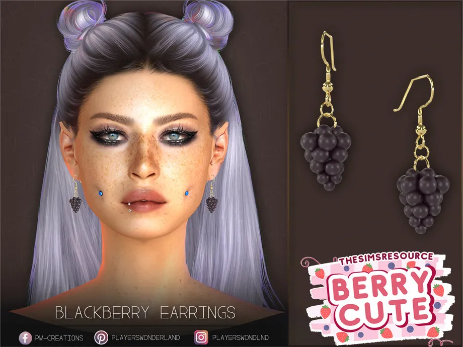 Berry Cute Blackberry Earrings