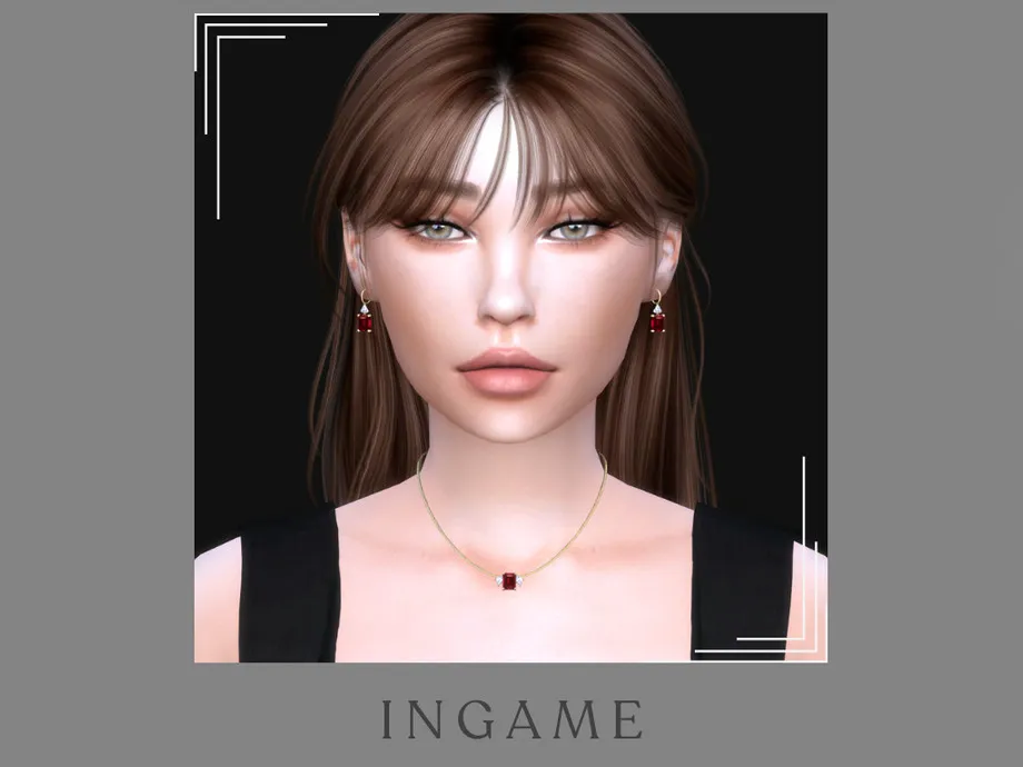 Emerald-Cut Ruby and Diamond Gold Necklace