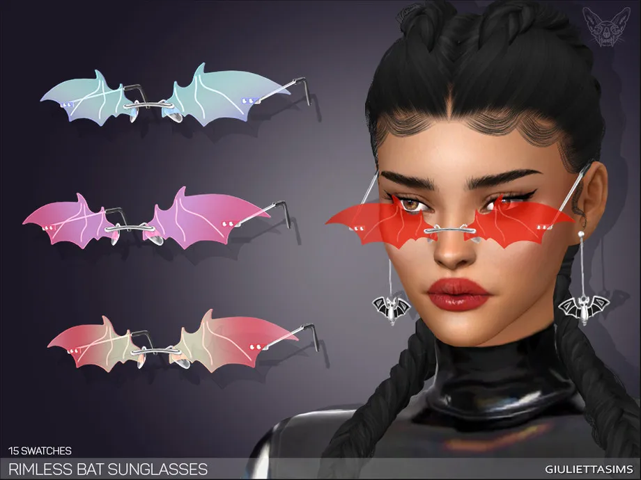 Rimless Bat Sunlasses