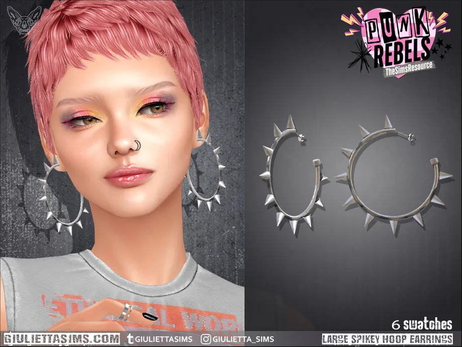 Large Spikey Hoop Earrings