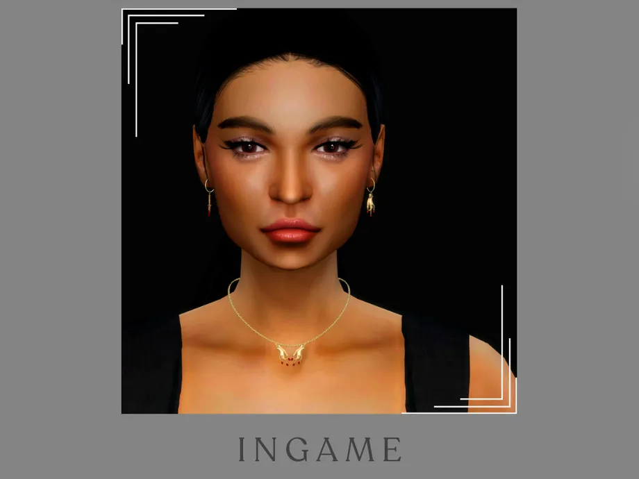 Hex Appeal- Gold Knife and Hand Drop Earrings with Red Gemstones