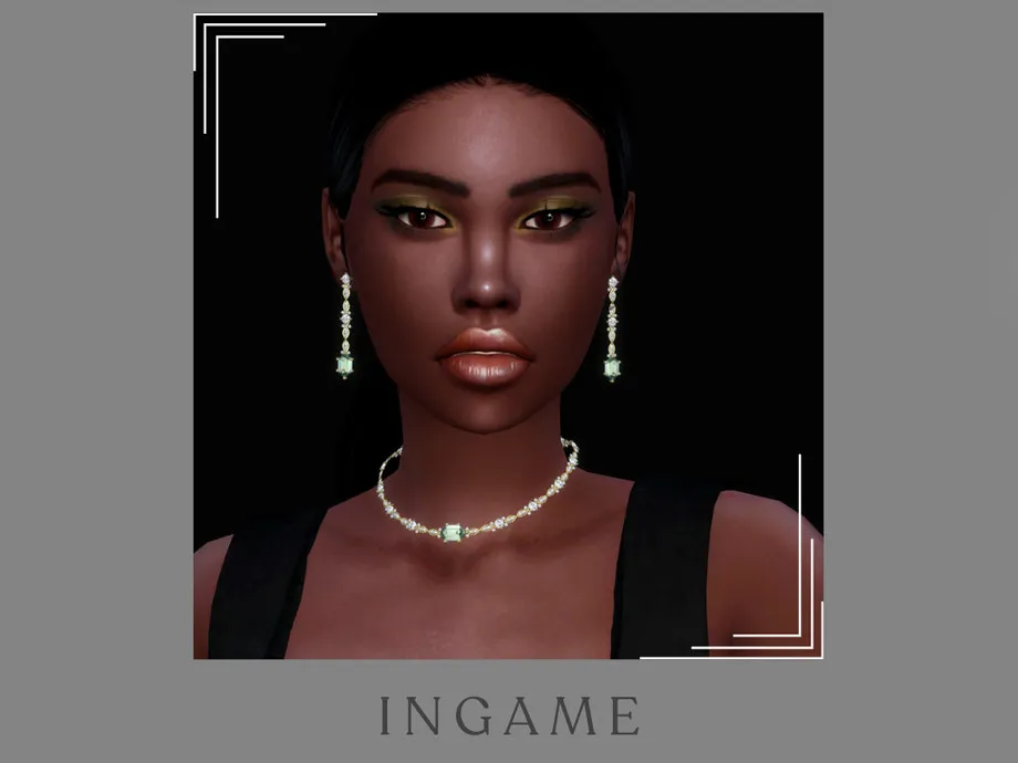 Green Beryl Necklace with Diamond Accents