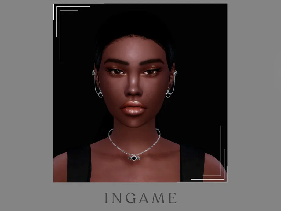 Halloween Bat Heart Necklace