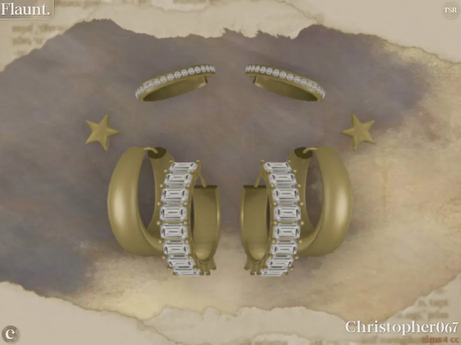 Flaunt Earrings - Layered Diamond Hoop Earring Set