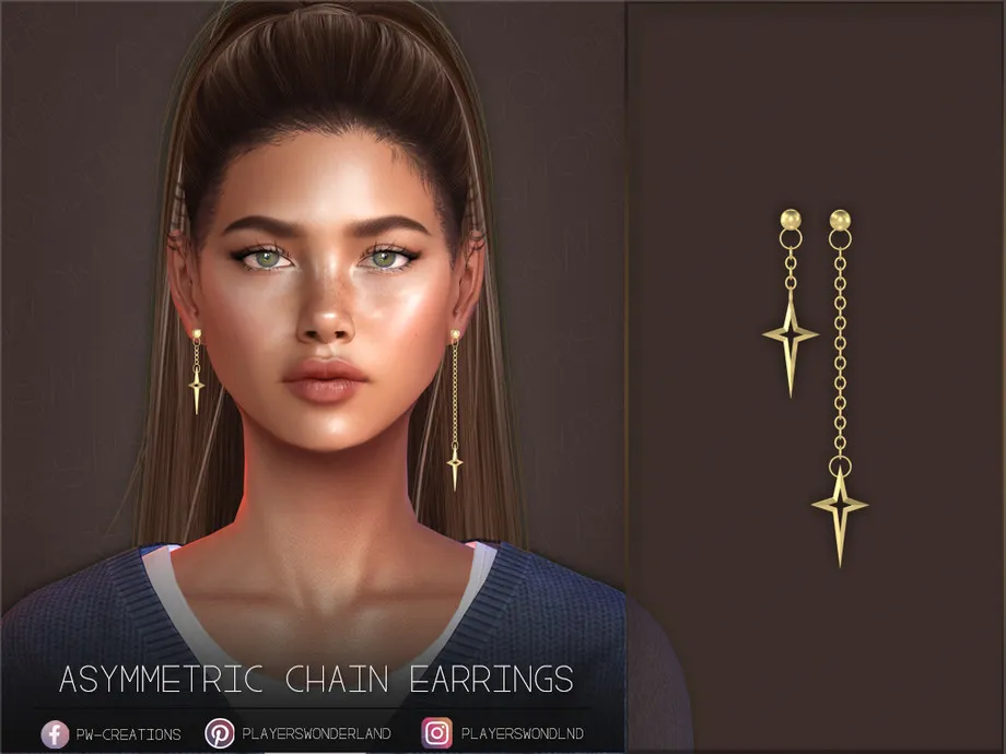 Asymmetric Chain Earrings