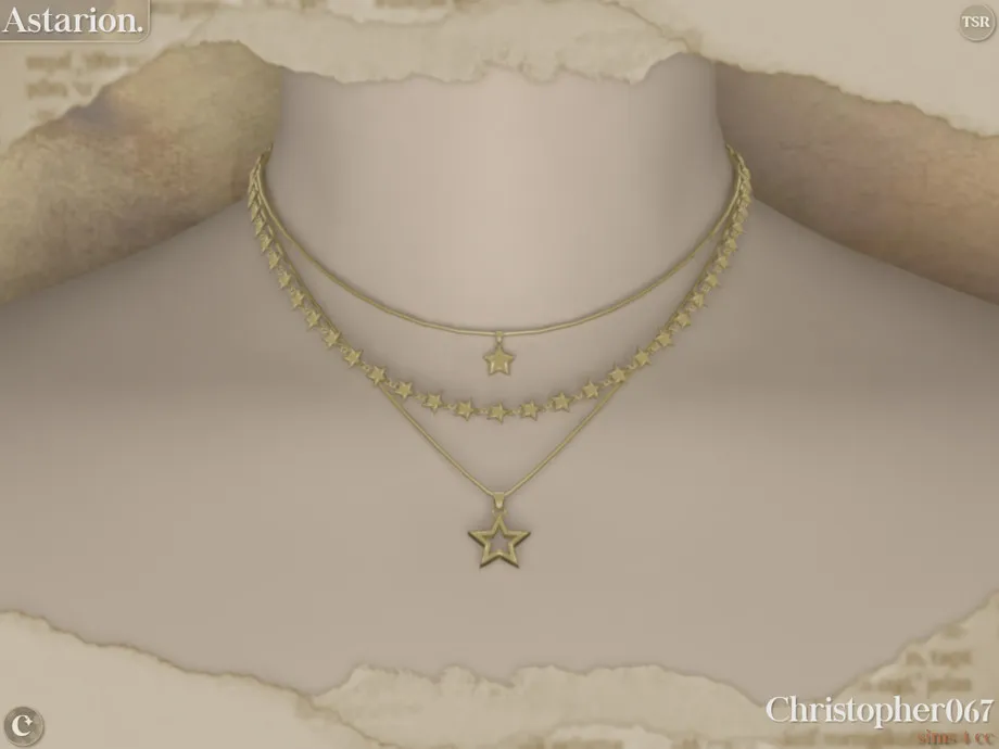 Astarion Necklace - Star Charm Chain Layered Necklace Set