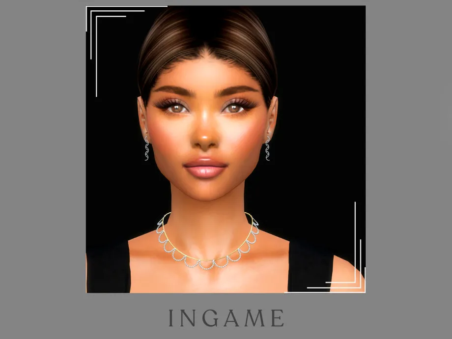 Gold Loop Diamond Statement Necklace