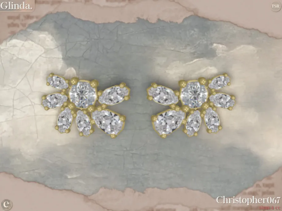 w-920h-690-3802578.jpg Glinda Earrings - Oval Diamond Starburst Studs - Image 1